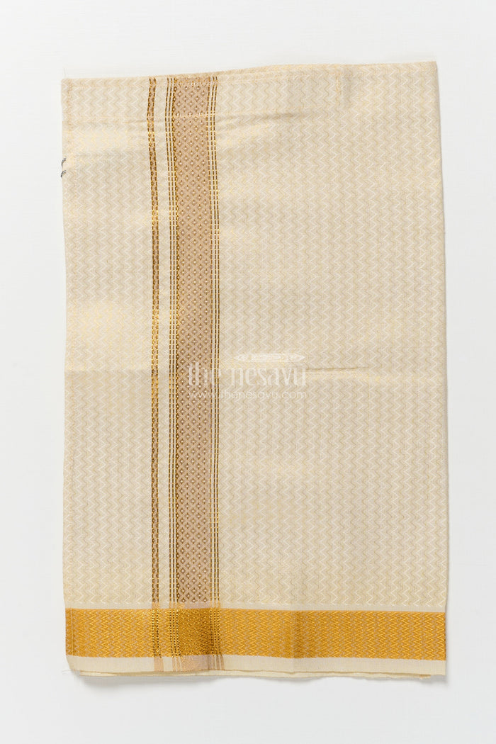 The Nesavu Boys Vesti Boys Embossed Vesti for Weddings and Festive Traditions Nesavu Nesavu boys tissue vesti embossed zari design weddings poojas festive occasions