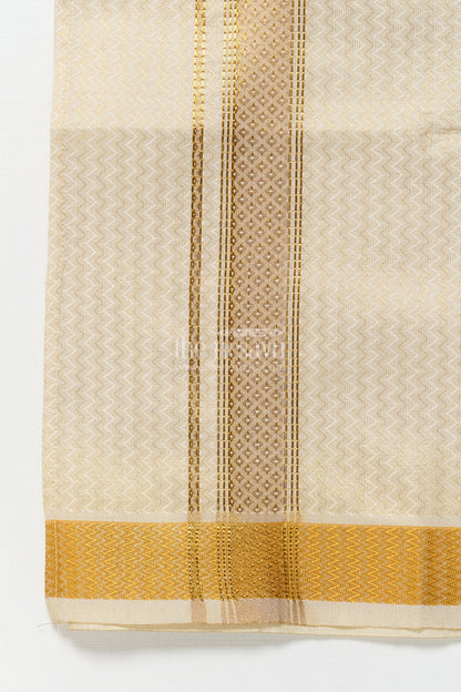 The Nesavu Boys Vesti Boys Embossed Vesti for Weddings and Festive Traditions Nesavu Nesavu boys tissue vesti embossed zari design weddings poojas festive occasions