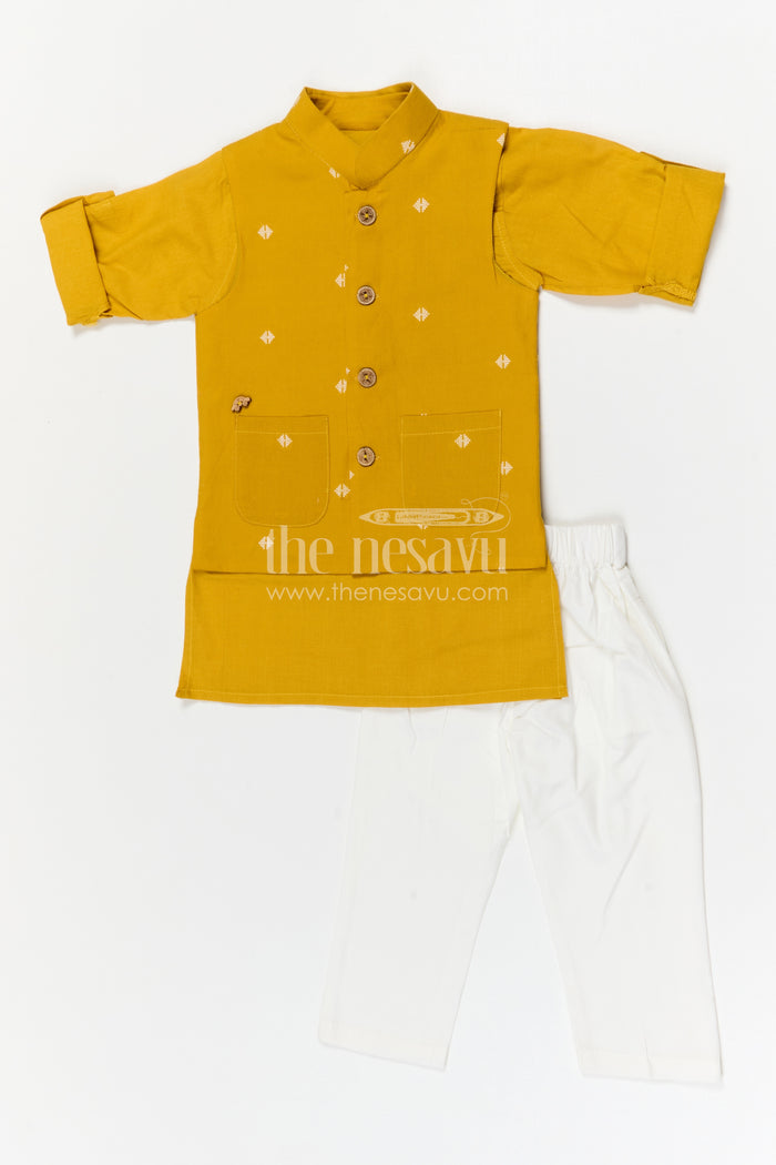 The Nesavu Boys Jacket Sets Boys Ethnic Type Jacket Set for Weddings and Festive Occasions Nesavu Nesavu boys ethnic jacket set for weddings and festive occasions with thread embroidery and comfortable fit
