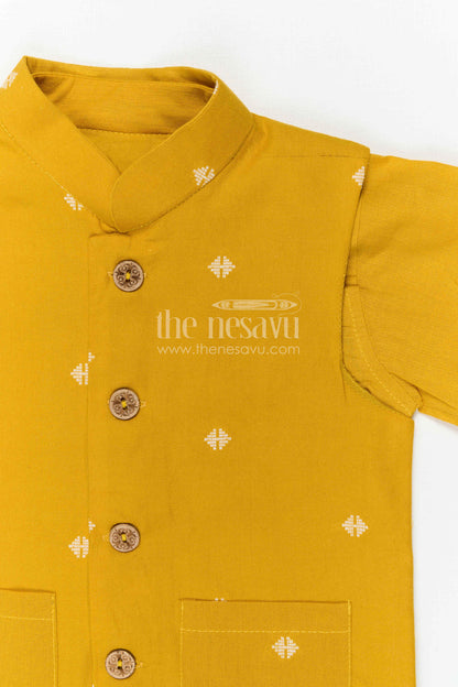 The Nesavu Boys Jacket Sets Boys Ethnic Type Jacket Set for Weddings and Festive Occasions Nesavu Nesavu boys ethnic jacket set for weddings and festive occasions with thread embroidery and comfortable fit
