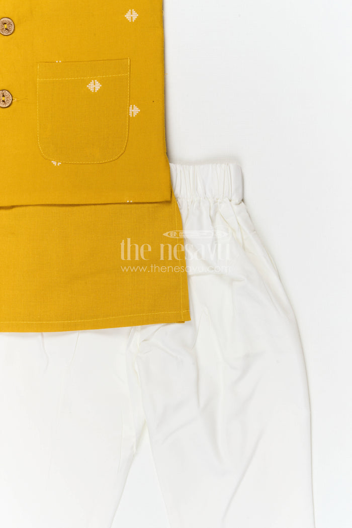 The Nesavu Boys Jacket Sets Boys Ethnic Type Jacket Set for Weddings and Festive Occasions Nesavu Nesavu boys ethnic jacket set for weddings and festive occasions with thread embroidery and comfortable fit