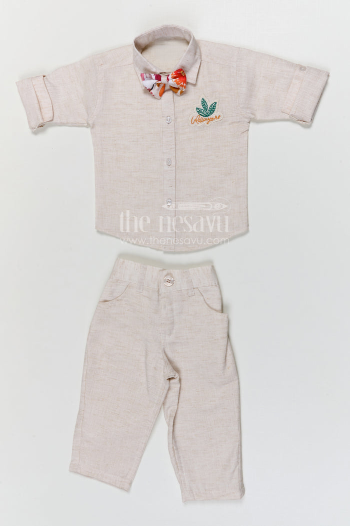 The Nesavu Boys Jacket Sets Boys Jacket Suit for Festive Celebrations and Wedding Occasions Nesavu Nesavu boys cotton jacket suit with digital print jacket for weddings and festive celebrations