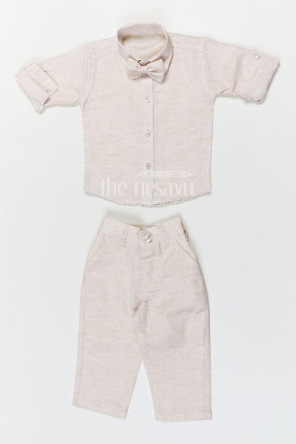 The Nesavu Boys Jacket Sets Boys Jacket Suit for Festive Occasions and Wedding Celebrations Nesavu Nesavu boys cotton jacket suit with embroidered jacket for festive occasions and weddings