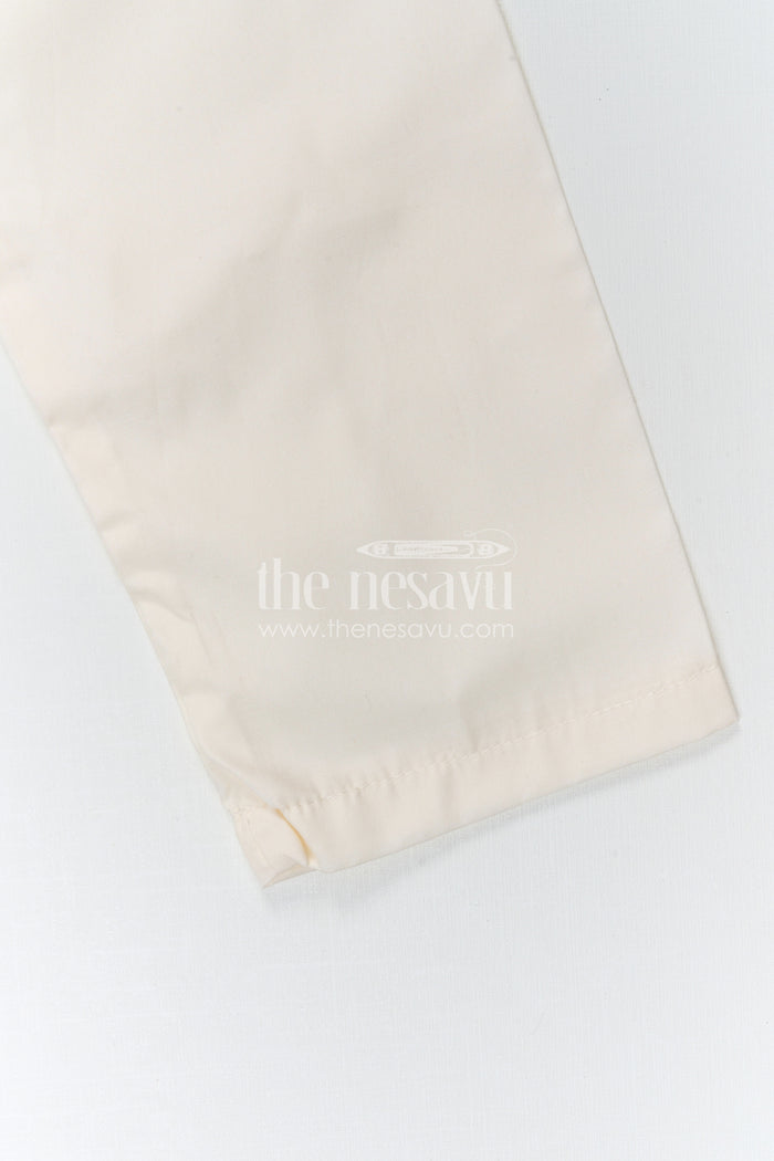 The Nesavu Boys Kurtha Set Boys Kurta Set for Festive Occasions and Traditional Wear Nesavu Nesavu Boys Maroon Kurta Set In Viscose Silk With Embroidery Design For Festive And Traditional Occasions