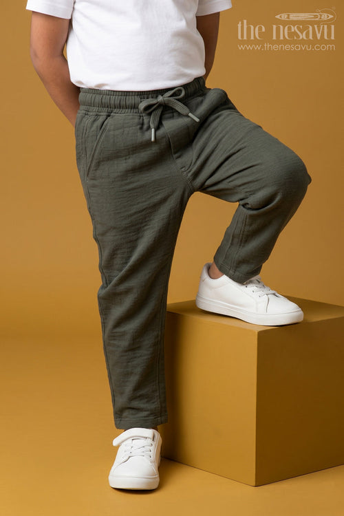 Boys Lightweight Muslin Cotton Pants for Playtime and Daily Wear