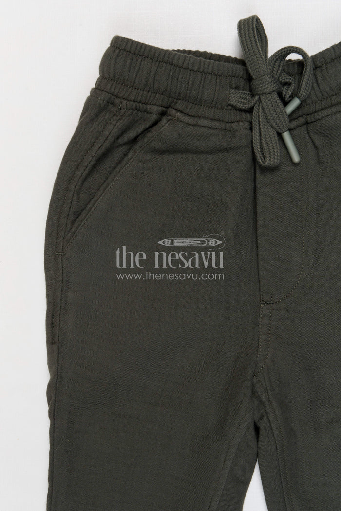 The Nesavu Boys Pant Boys Lightweight Muslin Cotton Pants for Playtime and Daily Wear Nesavu Nesavu boys lightweight muslin cotton pants for playtime and daily wear breathable kids pants