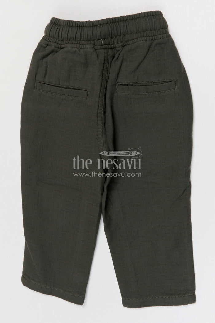 The Nesavu Boys Pant Boys Lightweight Muslin Cotton Pants for Playtime and Daily Wear Nesavu Nesavu boys lightweight muslin cotton pants for playtime and daily wear breathable kids pants