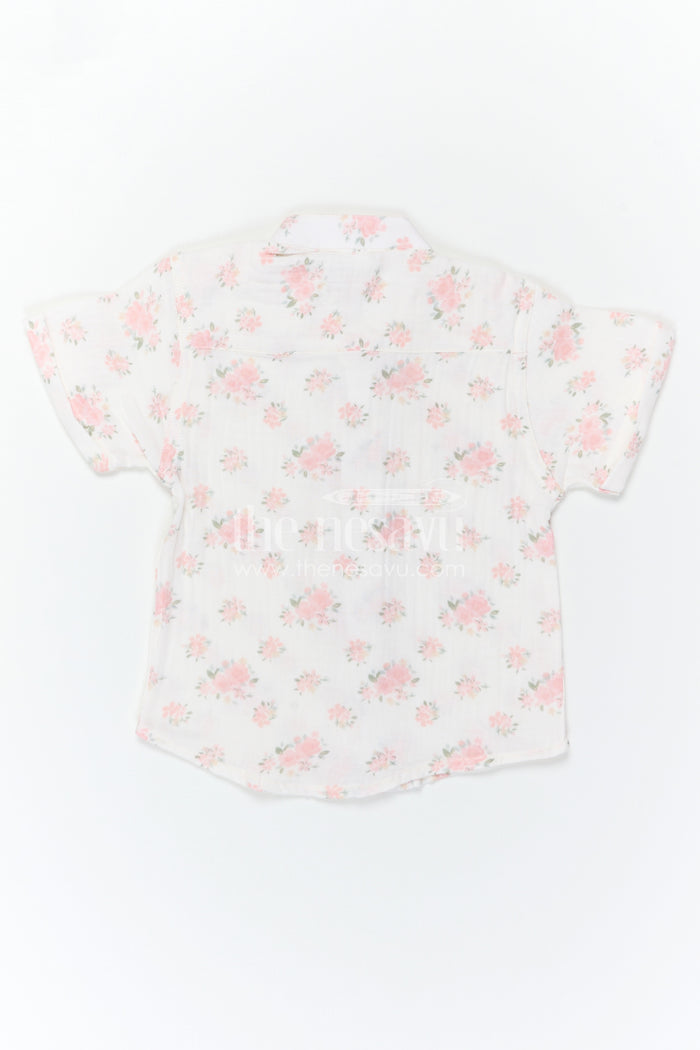 The Nesavu Boys Cotton Shirt Boys Muslin Cotton Shirt for Summer Outings and Soft Comfort Nesavu Nesavu Boys Muslin Cotton Printed Shirt For Summer Outings And Everyday Comfort With Soft Breathable Fabric