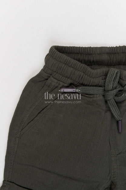 The Nesavu Boys Shorts Boys Muslin Cotton Shorts for Playground Fun and Daily Wear Nesavu Nesavu boys muslin cotton shorts for playground fun breathable kids drawstring summer shorts