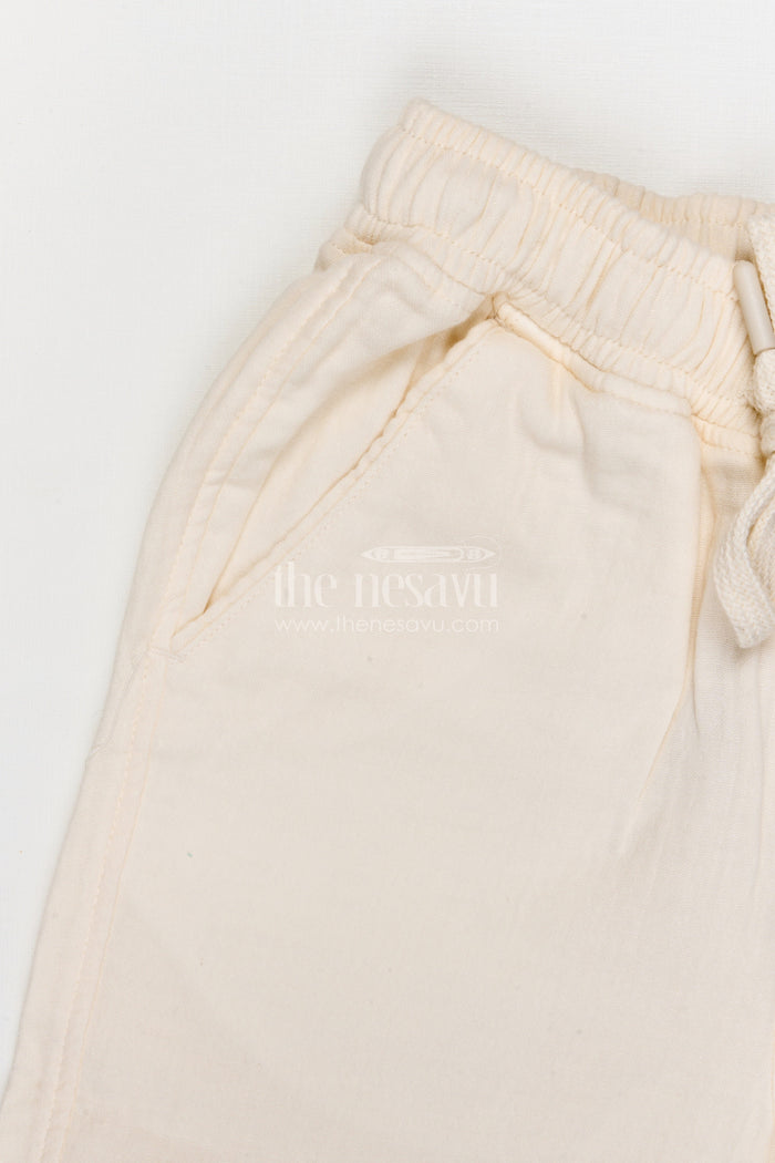 The Nesavu Boys Shorts Boys Muslin Cotton Shorts for Summer Outings and Daily Play Nesavu Nesavu boys muslin cotton shorts for summer outings breathable kids drawstring casual shorts