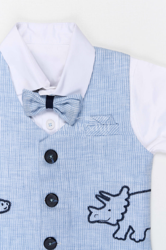 The Nesavu Boys Jacket Sets Boys Party Wear Jacket Set for Birthdays and Celebrations Nesavu Nesavu boys cotton embroidered jacket set for birthday parties celebrations and special occasions