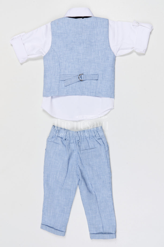 The Nesavu Boys Jacket Sets Boys Party Wear Jacket Set for Birthdays and Celebrations Nesavu Nesavu boys cotton embroidered jacket set for birthday parties celebrations and special occasions