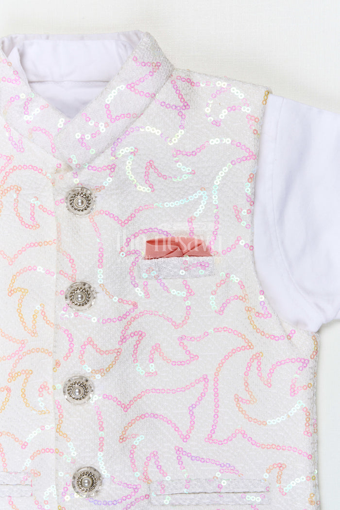 The Nesavu Boys Jacket Sets Boys Party Wear Jacket Set for Weddings and Special Occasions Nesavu Nesavu boys party wear jacket set for weddings and special occasions with sequin embroidery and formal style