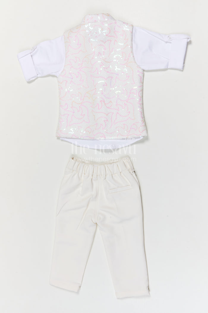 The Nesavu Boys Jacket Sets Boys Party Wear Jacket Set for Weddings and Special Occasions Nesavu Nesavu boys party wear jacket set for weddings and special occasions with sequin embroidery and formal style