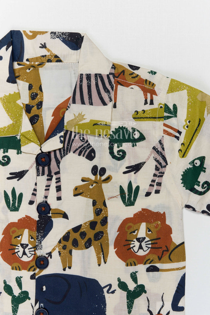 The Nesavu Boys Jacket Sets Boys Printed Co Ord Set for Playtime and Casual Outings Nesavu Nesavu boys cotton printed co ord set for playtime and casual outings with breathable fabric and fun design