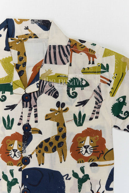 The Nesavu Boys Jacket Sets Boys Printed Co Ord Set for Playtime and Casual Outings Nesavu Nesavu boys cotton printed co ord set for playtime and casual outings with breathable fabric and fun design