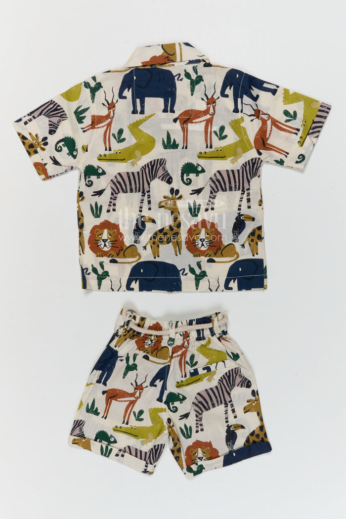 The Nesavu Boys Jacket Sets Boys Printed Co Ord Set for Playtime and Casual Outings Nesavu Nesavu boys cotton printed co ord set for playtime and casual outings with breathable fabric and fun design