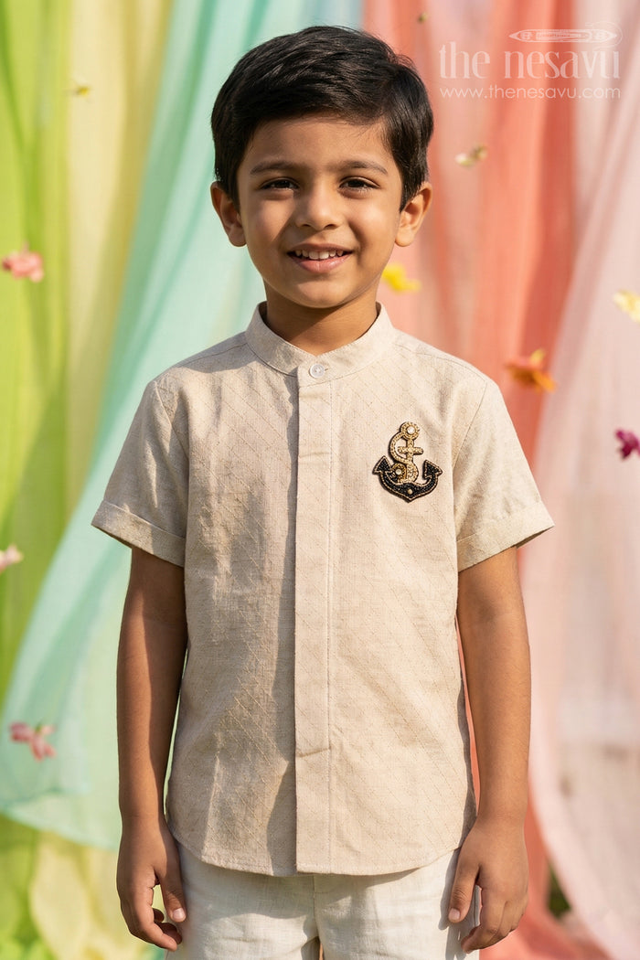 Boys Silk Shirt for Ethnic Functions and Formal Wear