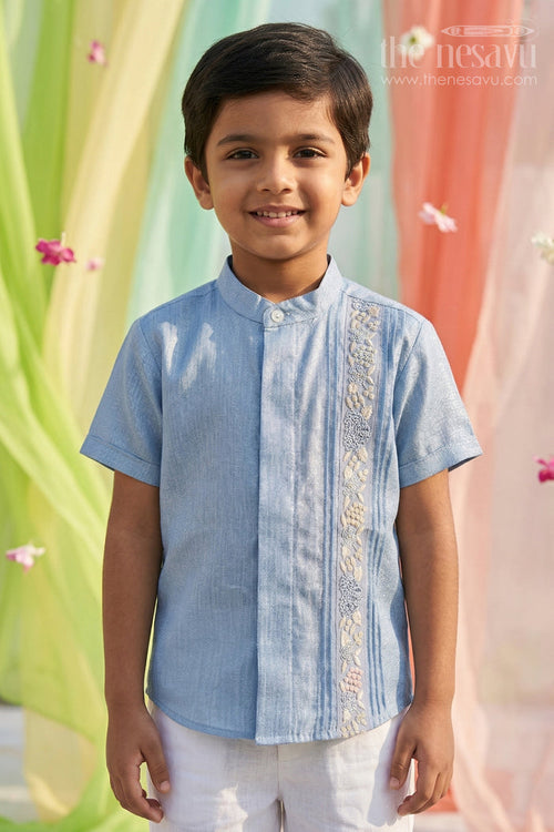 Boys Silk Shirt for Festive Gatherings and Special Occasions