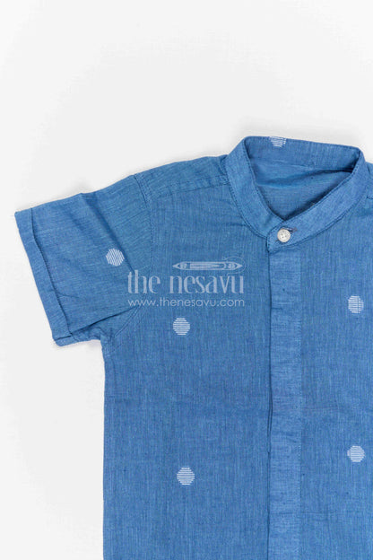 The Nesavu Boys Cotton Shirt Boys Textured Cotton Shirt for Casual Outings and Holidays Nesavu Nesavu Boys Textured Cotton Shirt For Casual Outings And Holiday Wear