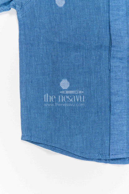 The Nesavu Boys Cotton Shirt Boys Textured Cotton Shirt for Casual Outings and Holidays Nesavu Nesavu Boys Textured Cotton Shirt For Casual Outings And Holiday Wear