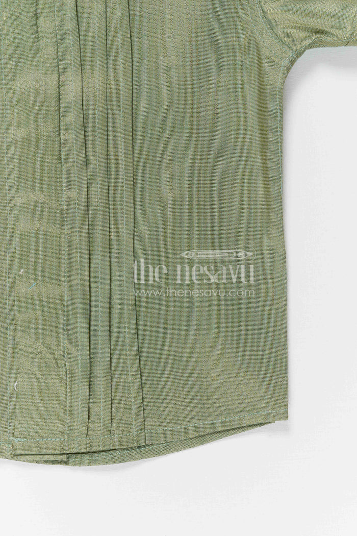 The Nesavu Boys Silk Shirt Boys Tissue Silk Shirt for Festive Occasions Nesavu Nesavu Boys Tissue Silk Shirt For Weddings Festivals And Traditional Family Functions