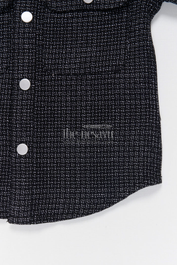 The Nesavu Boys Cotton Shirt Boys Tweed Cotton Shirt for Festive and Casual Wear Nesavu Nesavu Boys Tweed Cotton Shirt For Festive Occasions Casual Outings And Smart Styling