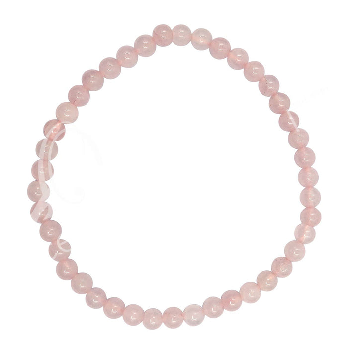 BRACELET - ROSE QUARTZ (4-4.5 MM) 7.15-7.25" (PC)