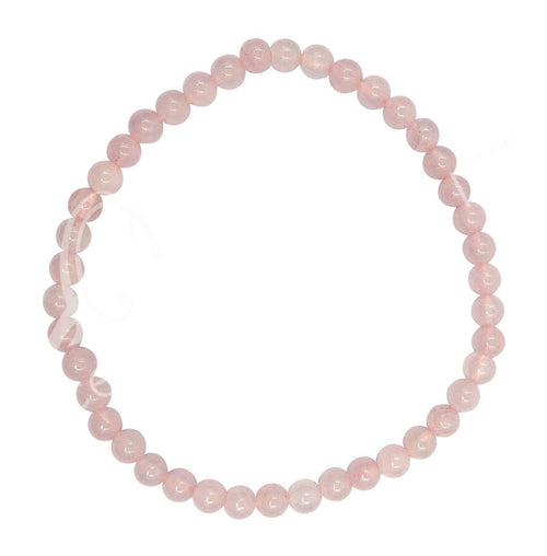 BRACELET - ROSE QUARTZ (4-4.5 MM) 7.15-7.25" (PC)
