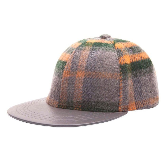 Brushed Check Baseball Cap | Premium Wool Blend | Adjustable Fit