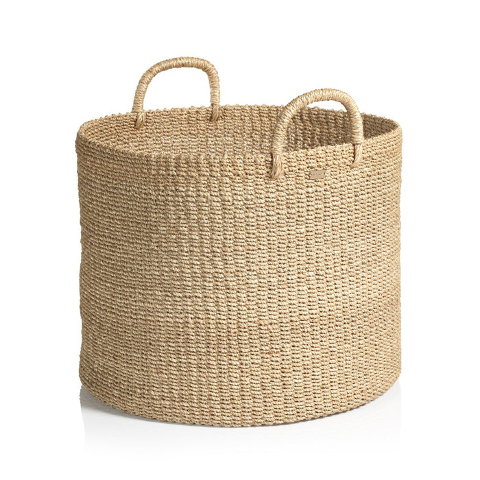 Camille Round Abaca Basket / Hamper - Baskets by Carlyle Avenue