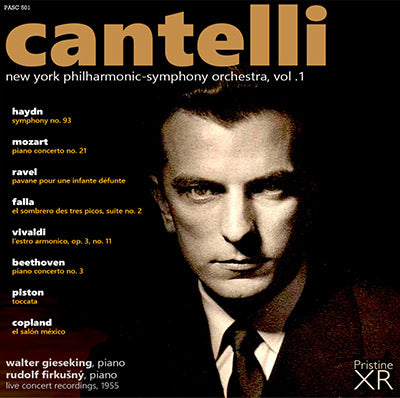 CANTELLI in New York, Vol. 1: Haydn, Mozart, Ravel, Falla, Vivaldi, Beethoven, Piston, Copland (1955) - PASC501 - CD