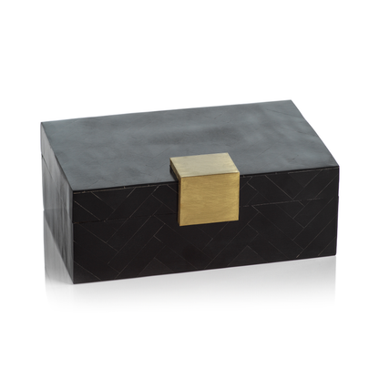 Cape Town Black Resin Box - Decorative Accessories by Carlyle Avenue