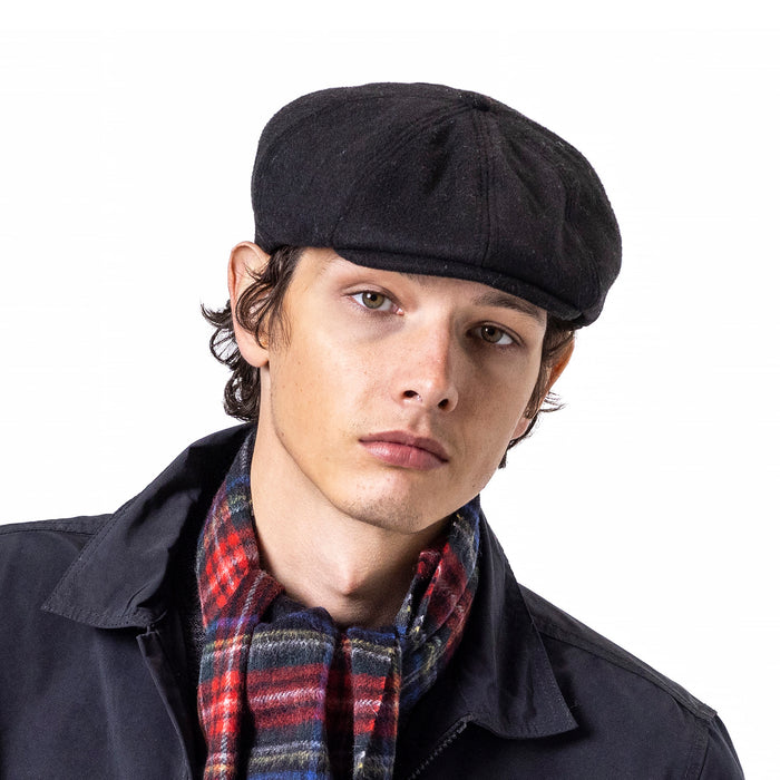 Carlyle Felt Newsboy Cap | Modern Peaky Panel Shape