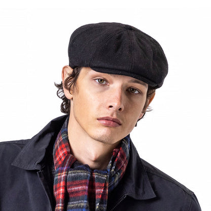 Carlyle Felt Newsboy Cap | Modern Peaky Panel Shape
