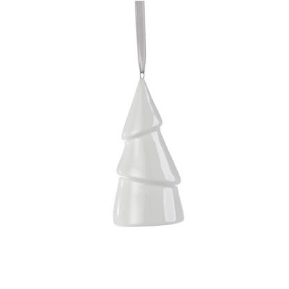 Ceramic White Tree Ornament - Set of 4 - Ornaments by Carlyle Avenue