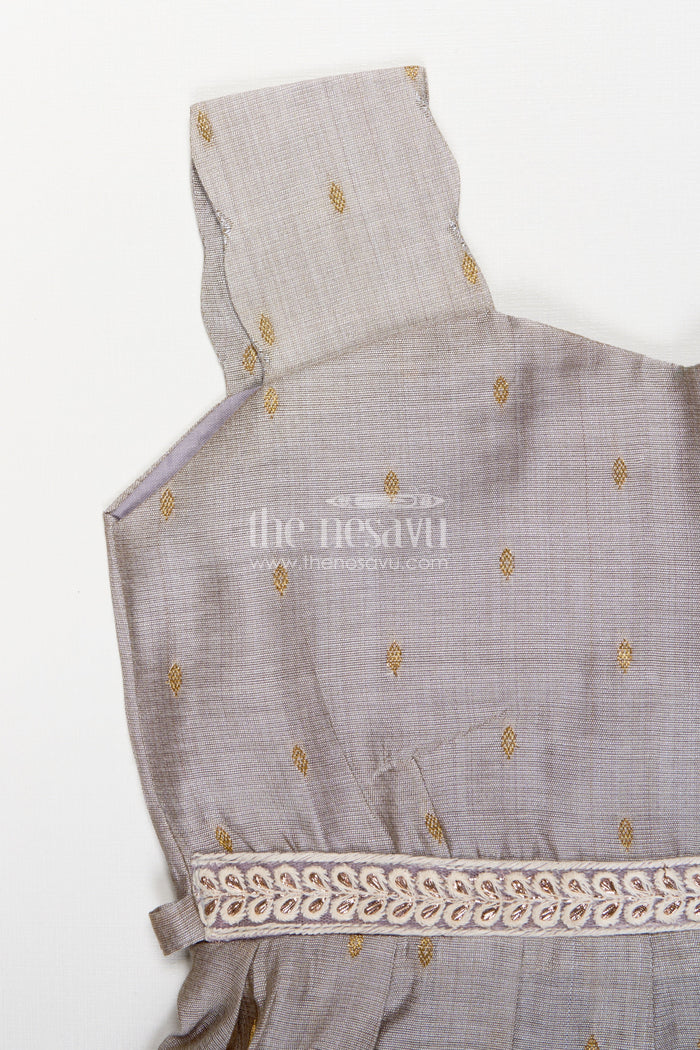The Nesavu Girls Chanderi Frock Chanderi Frock for Toddler Girls for School Ethnic Day and Family Events Nesavu Nesavu chanderi frock for toddler girls perfect for school ethnic day and cultural events