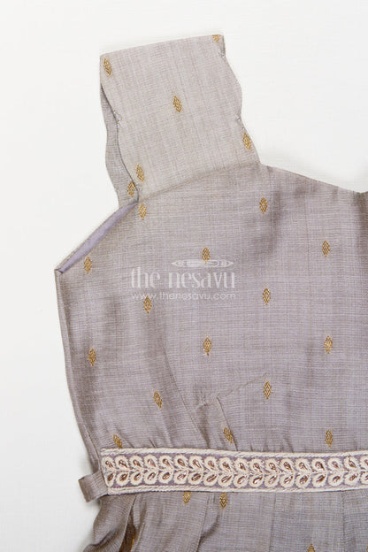 The Nesavu Girls Chanderi Frock Chanderi Frock for Toddler Girls for School Ethnic Day and Family Events Nesavu Nesavu chanderi frock for toddler girls perfect for school ethnic day and cultural events
