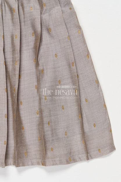 The Nesavu Girls Chanderi Frock Chanderi Frock for Toddler Girls for School Ethnic Day and Family Events Nesavu Nesavu chanderi frock for toddler girls perfect for school ethnic day and cultural events