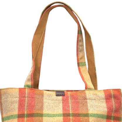 Check Tweed Shopper Bag - Premium Wool Mix Tweed