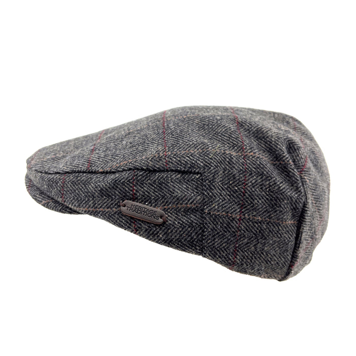 Classic Tweed Flat Cap | Quilted Lining | Elasticated Fit