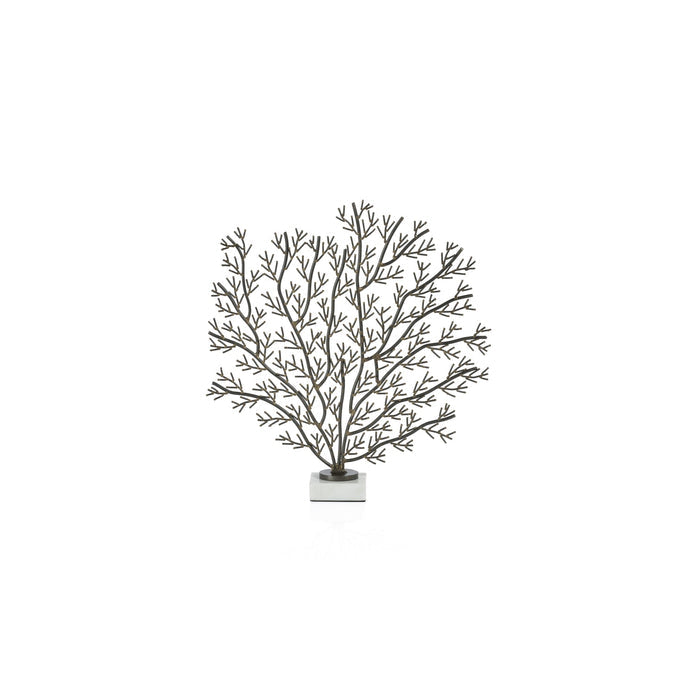 Coral Branch Metal Sculpture on Marble Base - Decorative Accessories by Carlyle Avenue