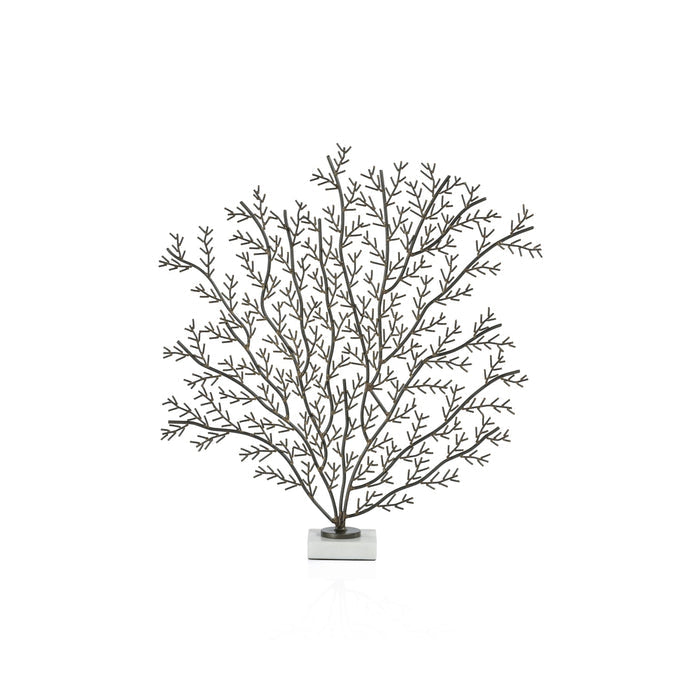 Coral Branch Metal Sculpture on Marble Base - Decorative Accessories by Carlyle Avenue