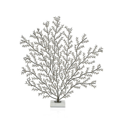 Coral Branch Metal Sculpture on Marble Base - Decorative Accessories by Carlyle Avenue