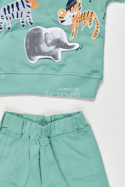 The Nesavu Boys Casual Set Cotton Casual Set for Toddler Boys’ Play and Daily Wear Nesavu Nesavu toddler boys cotton casual set printed top shorts play everyday wear