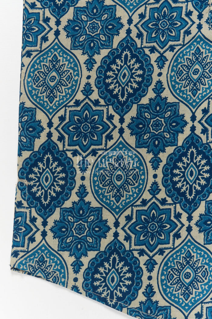 The Nesavu Boys Cotton Shirt Cotton Casual Shirt for Boys with All-over Digital Ethnic Print Nesavu Nesavu boys cotton ethnic printed shirt – festive-ready traditional shirt for school and casual use