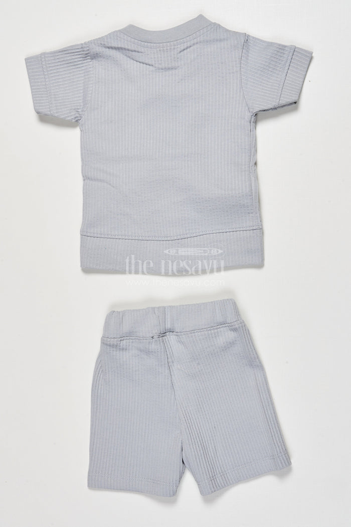 The Nesavu Boys Casual Set Cotton Co-ord Set for Boys to Wear During Play, Outings, or Lounging Nesavu Nesavu boys cotton co-ord set short sleeve shirt pants play casual wear