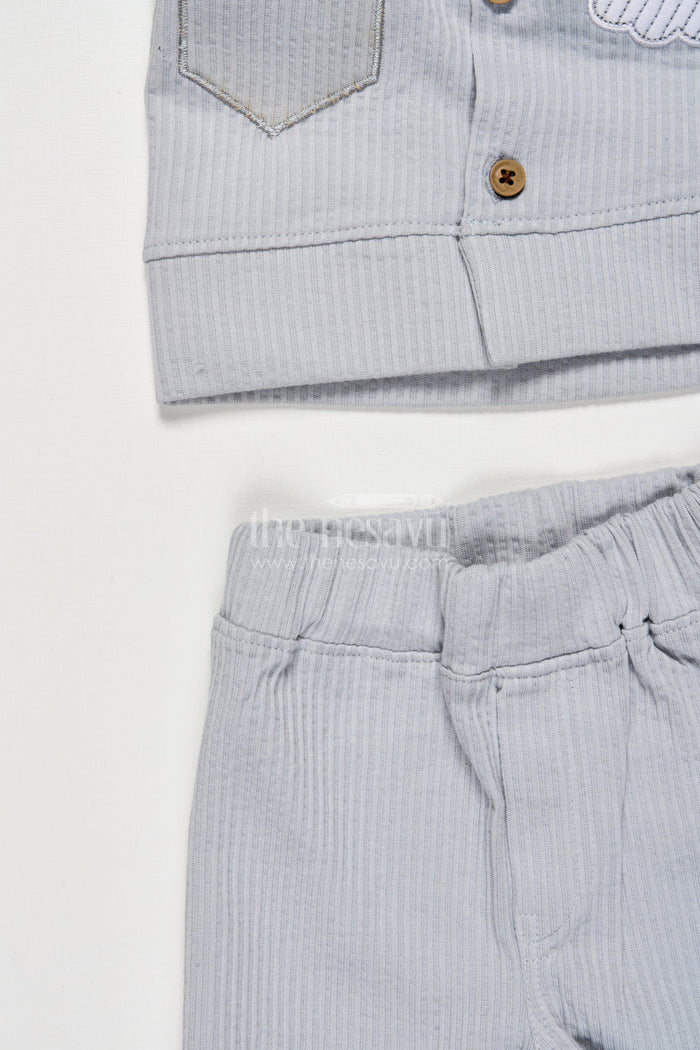 The Nesavu Boys Casual Set Cotton Co-ord Set for Boys to Wear During Play, Outings, or Lounging Nesavu Nesavu boys cotton co-ord set short sleeve shirt pants play casual wear