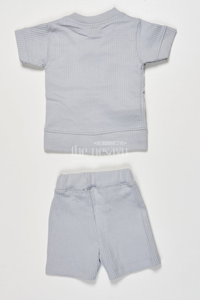 The Nesavu Boys Casual Set Cotton Co-ord Set for Boys to Wear During Play, Outings, or Lounging Nesavu Nesavu boys cotton co-ord set short sleeve shirt pants play casual wear