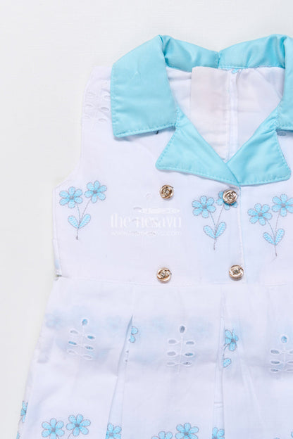 The Nesavu Girls Cotton Frock Cotton Frock for Baby Girls with Embroidery for Summer Outings and Playdates Nesavu Nesavu baby girl cotton frock hakoba embroidery playdates summer comfort